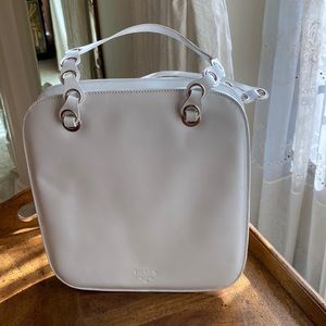 Beautiful pure white new Prada bag! Inside zippers with info cards Elegant